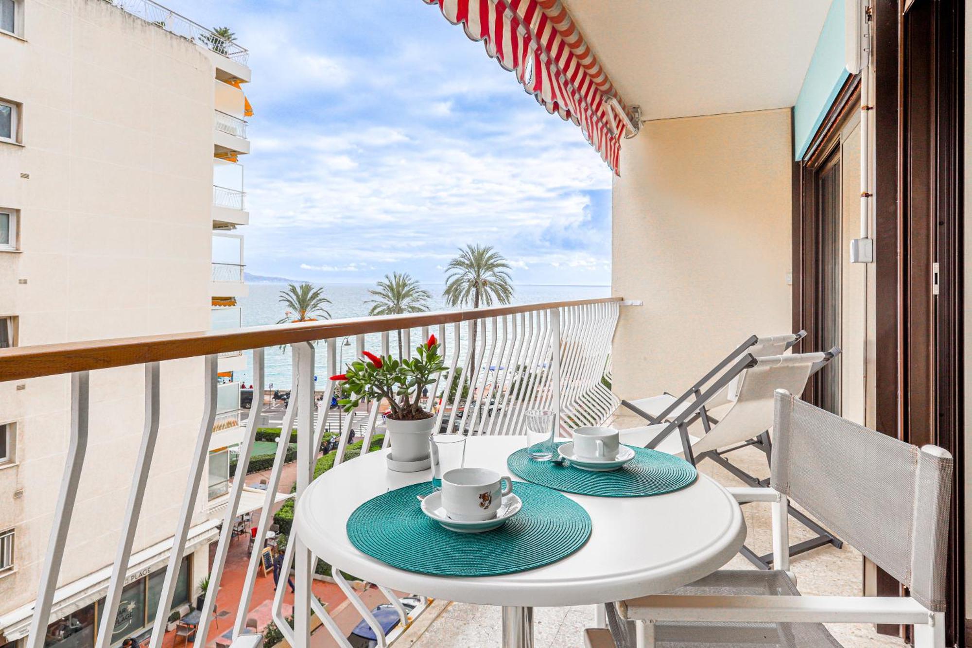 La Perle 2 P Terrasse Vue Mer 1Min Plage Clim Roquebrune-Cap-Martin Bagian luar foto